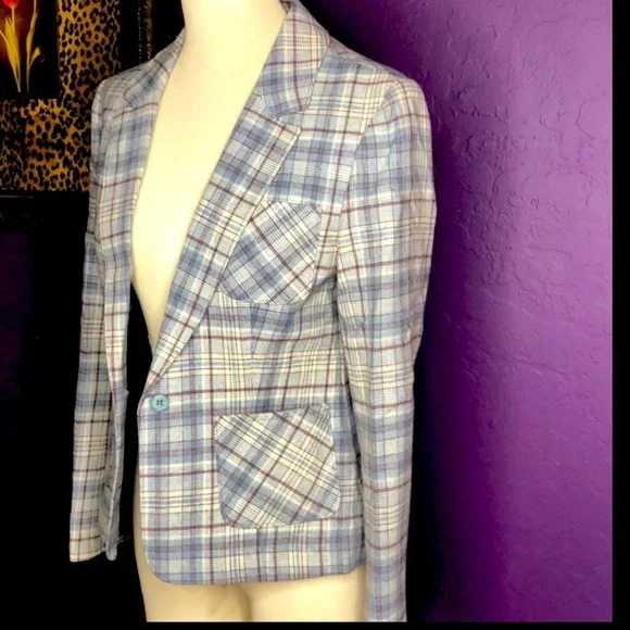 Vtg Pendleton Pure Virgin Wool Plaid Blazer - Old Money Dark Academia - Size 10 - Picture 4 of 10